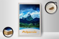 Holzschild Reise 12x18 cm Polynesien Insel Australien Pazifik