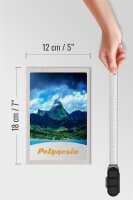 Holzschild Reise 12x18 cm Polynesien Insel Australien Pazifik