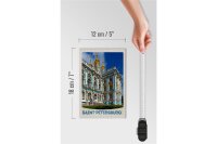 Holzschild Reise 12x18 cm Saint Petersburg Russland Architektur