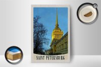 Holzschild Reise 12x18 cm Saint Petersburg Kirche Architektur