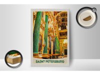 Holzschild Reise 12x18cm Saint Petersburg Kirche Jade Säulen Schild