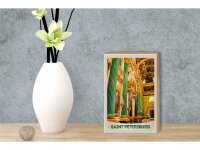 Holzschild Reise 12x18cm Saint Petersburg Kirche Jade Säulen Schild