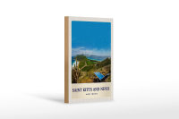 Holzschild Reise 12x18 cm Saint Kitts and Nevis Amerika...