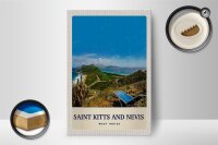 Holzschild Reise 12x18 cm Saint Kitts and Nevis Amerika Insel