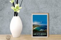 Holzschild Reise 12x18 cm Saint Kitts and Nevis Amerika Urlaub