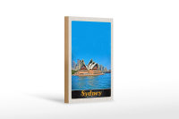 Holzschild Reise 12x18 cm Sydney Australien Oper Haus Urlaub