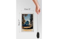 Holzschild Reise 12x18cm Yosemite Amerika Straße Gebirge Schild