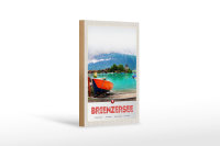 Holzschild Reise 12x18 cm Brienzersee Schweiz Boot...