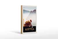 Holzschild Reise 12x18 cm Österreich Natur Gebirge...
