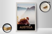 Holzschild Reise 12x18 cm Österreich Natur Gebirge Wald Urlaub