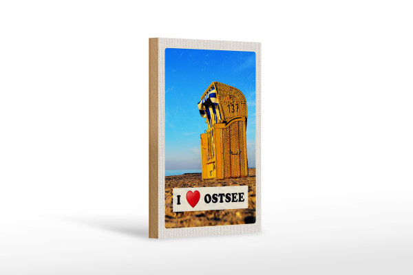 Holzschild Reise 12x18 cm Ostsee Deutschland Urlaub