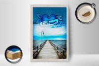 Holzschild Reise 12x18 cm Ostsee Herz Deutschland Urlaub Gehweg