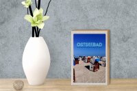 Holzschild Reise 12x18 cm Ostseebad Deutschland Meer