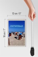 Holzschild Reise 12x18 cm Ostseebad Deutschland Meer