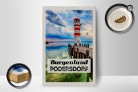 Holzschild Reise 12x18 cm Burgenland Podersdorf Leuchtturm Meer