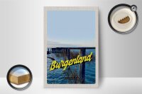 Holzschild Reise 12x18 cm Burgenland Österreich Strand Urlaub