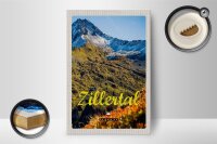 Holzschild Reise 12x18 cm Zillertal Österreich Natur Berg Wälder