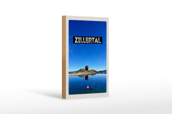 Holzschild Reise 12x18 cm Zillertal Österreich Wanderung Wälder