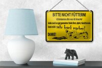 Blechschild Warnschild 18x12cm Bitte Nicht Füttern (Pferd)