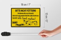 Blechschild Warnschild 18x12cm Bitte Nicht Füttern (Pferd)