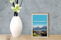 Holzschild Reise 12x18 cm Wolfgangsee See Natur Urlaubsziele