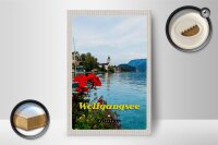 Holzschild Reise 12x18 cm Wolfgangsee See Familienurlaub Natur