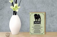 Holzschild Spruch 12x18 cm Tiere Mops Hausordnung Hunde Dekoration