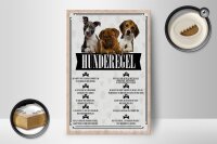 Holzschild Spruch 12x18 cm Hunderegel du darfst mich nicht rufen