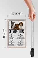 Holzschild Spruch 12x18 cm Hunderegel du darfst mich nicht rufen