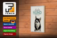Holzschild Tiere 12x18 cm Seelen Hund mein Husky Schild