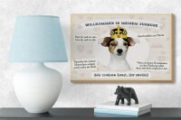 Holzschild Spruch 18x12 cm Tiere Hund willkommen wohne hier