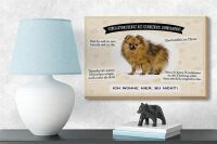 Holzschild Spruch 18x12 cm Tiere Spitz willkommen wohne hier