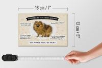Holzschild Spruch 18x12 cm Tiere Spitz willkommen wohne hier