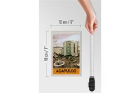 Holzschild Reise 12x18 cm Acapulco Mexiko Innenstadt Hochhaus