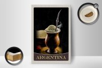 Holzschild Reise 12x18 cm Argentinien Tradition Urlaubsort