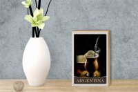 Holzschild Reise 12x18 cm Argentinien Tradition Urlaubsort