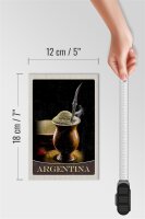 Holzschild Reise 12x18 cm Argentinien Tradition Urlaubsort