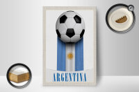Holzschild Reise 12x18 cm Argentinien Flagge Fußball Urlaub