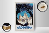 Holzschild Reise 12x18 cm Argentinien Gebirge Wanderung Dekoration