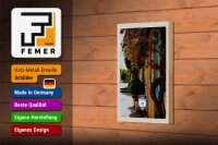Holzschild Reise 12x18 cm Israel Stadt Pflanzen Urlaub Dekoration