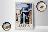 Holzschild Reise 12x18 cm Jaffa Jerusalem Israel Stadt Meer