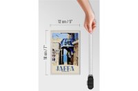 Holzschild Reise 12x18 cm Jaffa Jerusalem Israel Stadt Meer