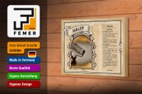 Holzschild Berufe 18x12 cm Maler Meister der Farben streichen