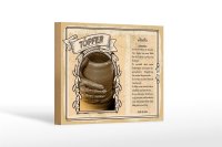 Holzschild Berufe Töpfer Meister kreativ Geschenk 18x12 cm