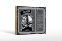 Holzschild Berufe Truckfahrer Nerven aus Stahl  18x12 cm Dekoration