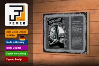 Holzschild Berufe Truckfahrer Nerven aus Stahl  18x12 cm Dekoration
