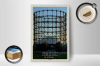 Holzschild Städte Berlin Deutschland Gasometer Dekoration 12x18 cm