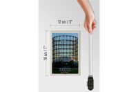 Holzschild Städte Berlin Deutschland Gasometer Dekoration 12x18 cm