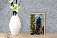 Holzschild Städte Berlin Gedächtniskirche Deutschland 12x18 cm
