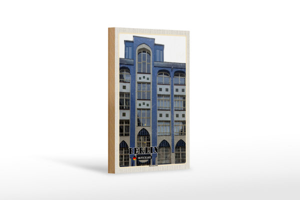 Holzschild Städte Berlin Hackesche Höfe Hauptstadt 12x18 cm